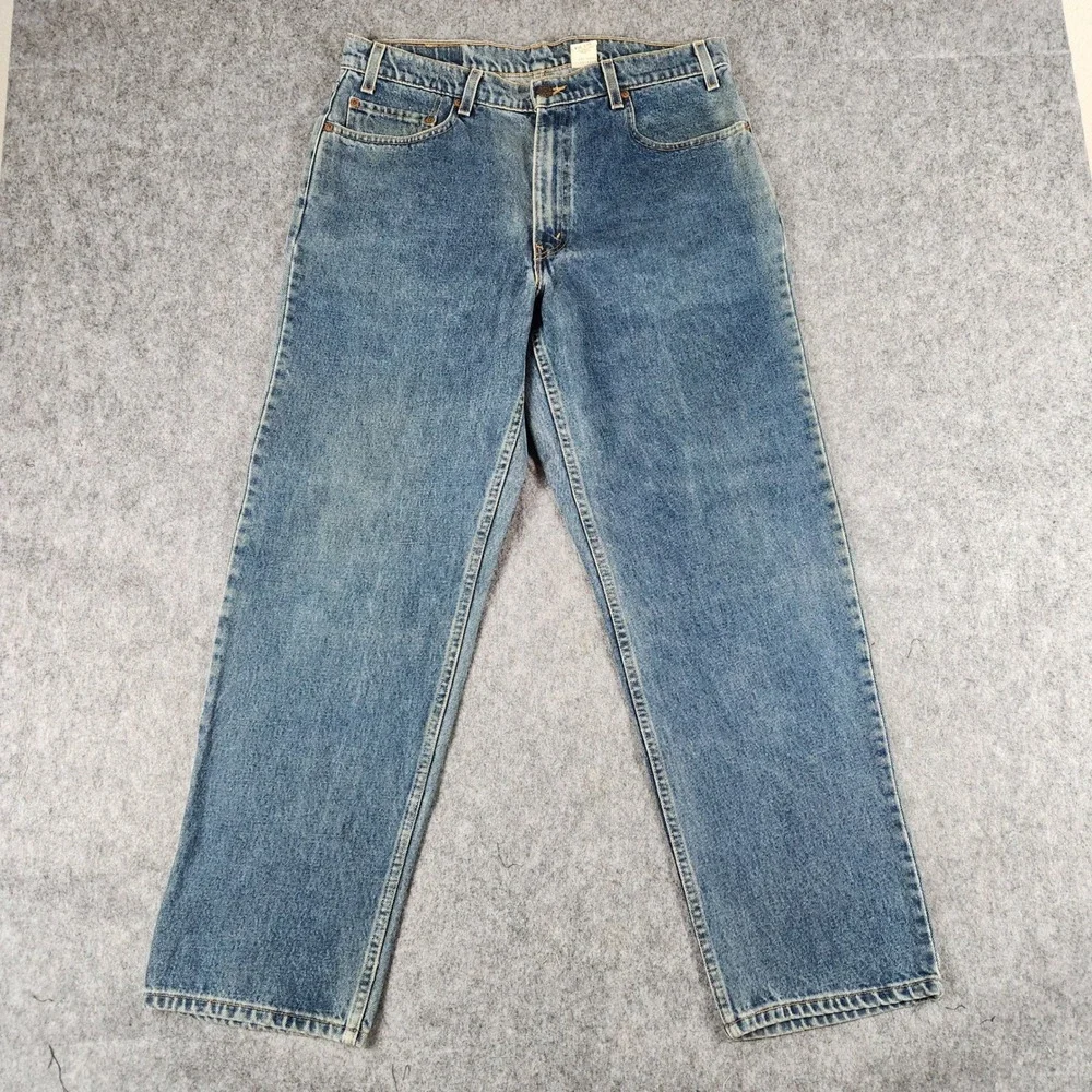 VTG 90s Levis 550 Relaxed Fit Jeans Men 36x30 Blue Denim Tapered Leg Y2K Classic